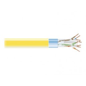 Black Box EVNSL0614A-1000 1000FT CAT6 Shielded 400-MHz Solid Bulk Cable - Yellow Plenum