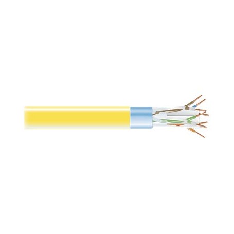 Black Box EVNSL0614A-1000 1000FT CAT6 Shielded 400-MHz Solid Bulk Cable - Yellow Plenum