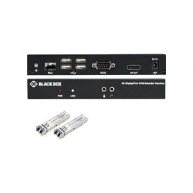 Black Box KVXLCDPF-100-SFPBUN1 KVX Series KVM Extender over Fiber  4K Single-Head DisplayPort USB 2.0