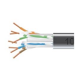 Black Box EYN867B-PB-1000 GigaTrue Cat6 550MHz Solid Ethernet Bulk Cable - CMP Plenum (1000', Orange)