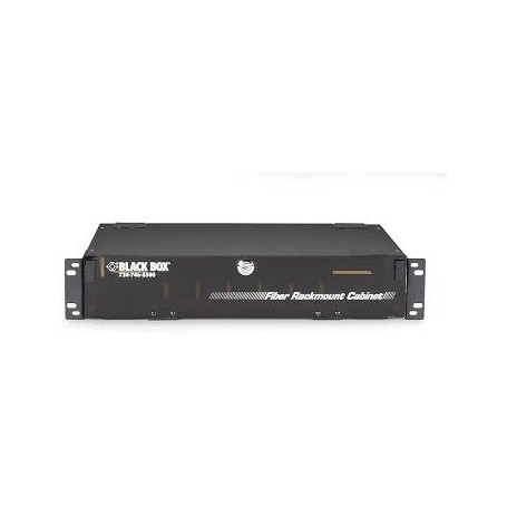 "Black Box JPM418A-R5 Fiber Rackmount Cabinet - High-density fiber termination solution with PLEXIGLAS® front door."