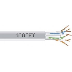 Black Box EYN876A-PB-1000 GigaTrue Cat6 550MHz Solid Ethernet Bulk Cable - CMR PVC (1000 ft Gray)