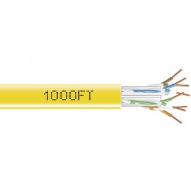 Black Box EYN872A-PB-1000 GigaTrue Cat6 550MHz Solid Ethernet Bulk Cable - CMR PVC (1000ft Yellow)