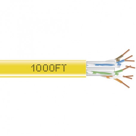 Black Box EYN872A-PB-1000 GigaTrue Cat6 550MHz Solid Ethernet Bulk Cable - CMR PVC (1000ft Yellow)
