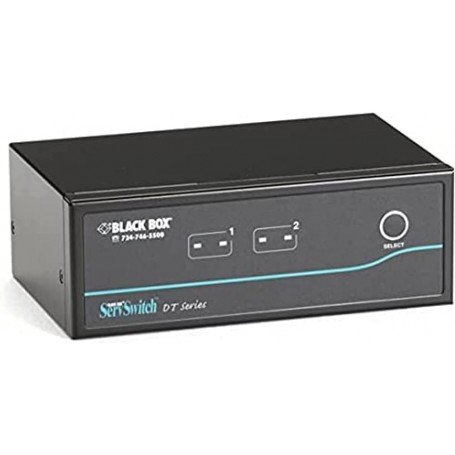 Black Box KV9622A Desktop KVM Switch, Dual-Head DVI-D, USB, 2-Port