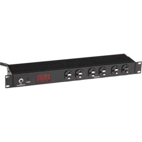 Black Box PDUMH14-S15-120V Metered Rackmount PDU with Front and Rear Outlets - power distribution strip