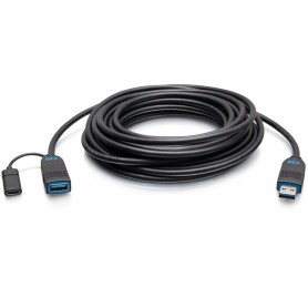 C2G C2G30078  Performance Series USB 3.2 Gen 2 Type A to USB Type A M F Active Optical Extension Cable, 25ft