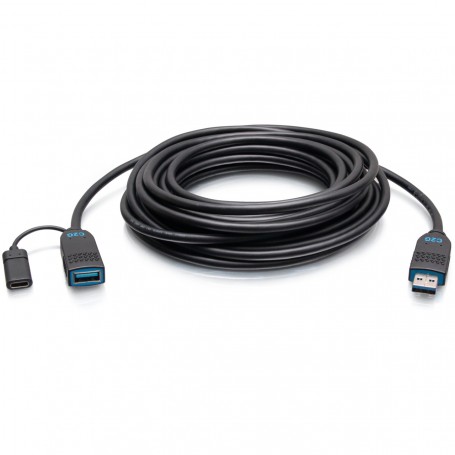 C2G C2G30078  Performance Series USB 3.2 Gen 2 Type A to USB Type A M F Active Optical Extension Cable, 25ft