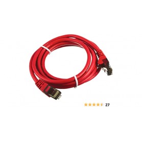 Belkin A3L980-35-RED-S CAT6 Snagless Patch Cable/RJ45M/RJ45M/35 Red