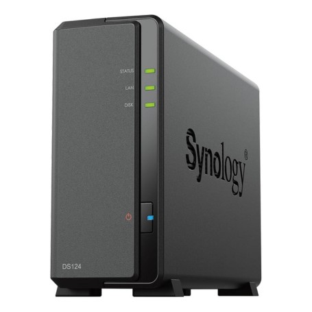 Synology 1-Bay DiskStation DS124 Diskless  Compact NAS for Home and Small Office