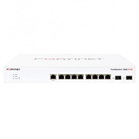 Fortinet FS-108E-POE rack mountable Forti Ethernet Switch 8 Port