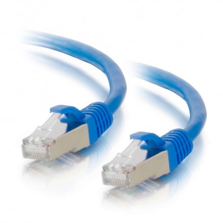 C2G 00672 1ft (0.3m) Cat6a Snagless Shielded Ethernet Network Patch Cable Blue