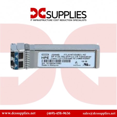 HPE JD094B X130 10G SFP+ LC LR Transceiver 10 Gbps Gigabit Ethernet 1 x LC 10GBase-LR Network