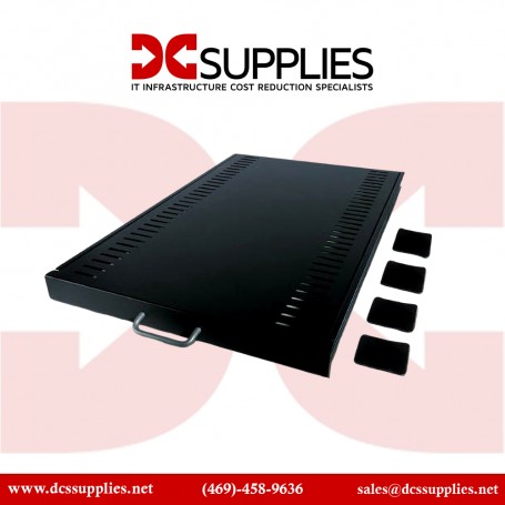 APC AR8123BLK Sliding Rack Shelf 100lbs Capacity 45.5kg Black