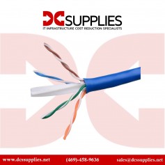 C2G C2G56053 1000ft (304.8m) Cat6a Bulk Shielded Ethernet Network Cable Blue