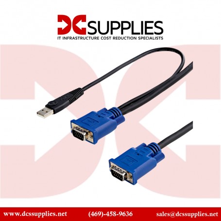 StarTech SVECONUS6 6 ft Ultra-Thin USB 2-in-1 KVM Cable - Keyboard/video/mouse/USB cable
