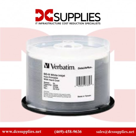 Verbatim 97339 25GB 6X BD-R Inkjet Printable 50 Packs Spindle Disc Model