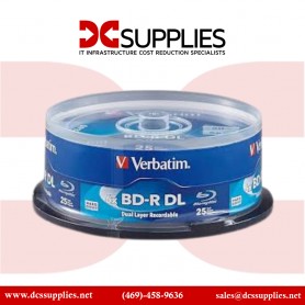 Verbatim 98356 BD-R Blu-ray DL 50GB 6x with Branded Surface Disc (Spindle Pack of 25)