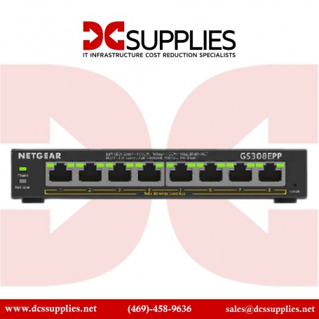 NETGEAR GS308EPP-100NAS 8 Port PoE Gigabit Ethernet Plus Switch