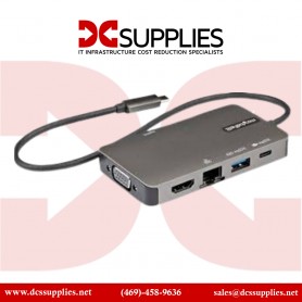 StarTech DKT30CHVPD2 USB-C Multiport Adapter - USB C to 4K HDMI/VGA, PD, 3xUSB, GbE