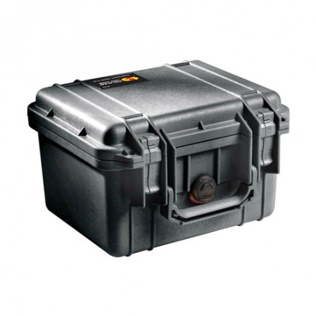 Pelican 1300-000-110 Case with Foam, Military Grade, Pick and Pluck, 9.17x7x6.12, Black