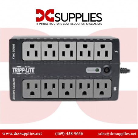 Tripp INTERNET600U Lite Internet Office 600VA UPS Desktop Battery Back Up, 8 Outlet, 300W 120V, USB