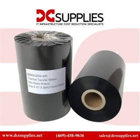 Brother BSS1C600110 Mobile Solutions 110mm 4.33" Wax Resin Thermal Transfer Ribbon  600ft Black