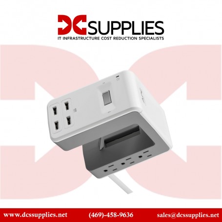 APC PE6U4W SurgeArrest Essential 6-Outlet Surge Protector with USB, 120V