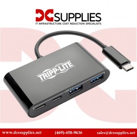 Tripp U460-004-2A2CB Lite USB C Hub Adapter Portable w 2x USB Type C & 2x USB-A Black