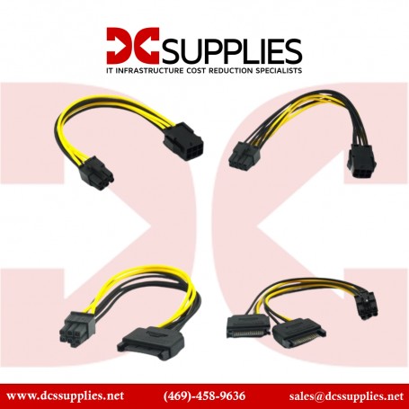 StarTech SATPCIEXADAP.com 6 inch Dual SATA to PCIE Video Card Power Cable 15-Pin to 6-Pin