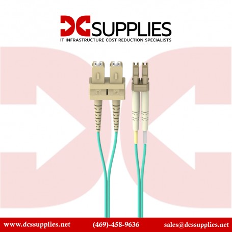 Belkin F2F402L7-03M-G Fiber Patch Cable LC/SC1 10 Gig Aqua 3M 50/125
