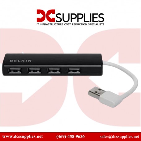 Belkin F4U042BT 4 Port USB 2.0 Travel Hub Ultra Slim Series Retail Box