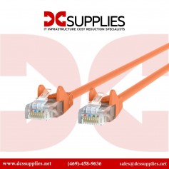 Belkin A3L791-02-ORG Cat5e/Cat5 2ft Orange Ethernet Patch Cable, No Boot