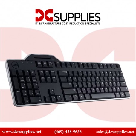 Dell KB813-BK-US KB813 Wired Keyboard with Smart Card Reader (Black and SIlver)