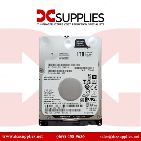 Western Digital WD10SPSX Hard Drive 1TB Mobile 64MB Cache 2.5 SATA Black Bulk Pack
