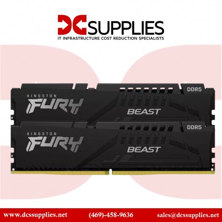 Kingston KF552C40BBK2-64 Technology 64GB 5200MHZ DDR5 CL40 DIMM Kit Of 2 Fury Beast Black