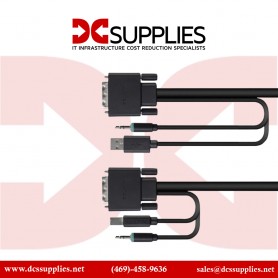 Belkin F1D9012B06T 6FT TAA DVI/USB/Audio SKVM Cable DVI-D M/M USB A/B Bag and Label