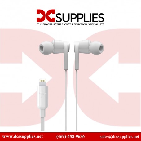 Belkin G3H0001BTWHT Rockstar Headphones with Lightning Connector - White