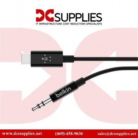 Belkin F7U079BT03-BLK 3.5mm Audio Cable with USB-C Connector