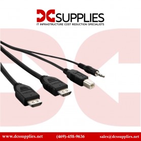 Belkin F1DN2CC-DHPP6T Secure KVM Combo Cable - video / USB / audio cable - TAA Compliant - 6 ft