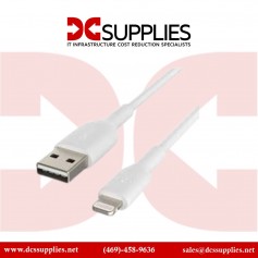 Belkin CAA002BT2MWH BoostCharge Braided Lightning to USB-A Cable (6.6ft White)
