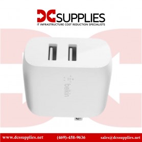 Belkin WCD001DQ1MWH Boost Charge Dual USB-A Wall Charger 24W + Lightning-USB-A Cable
