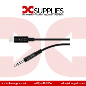 Belkin AV10172BT06-BLK 3.5 mm Audio Cable with Lightning Connector 6 ft Black
