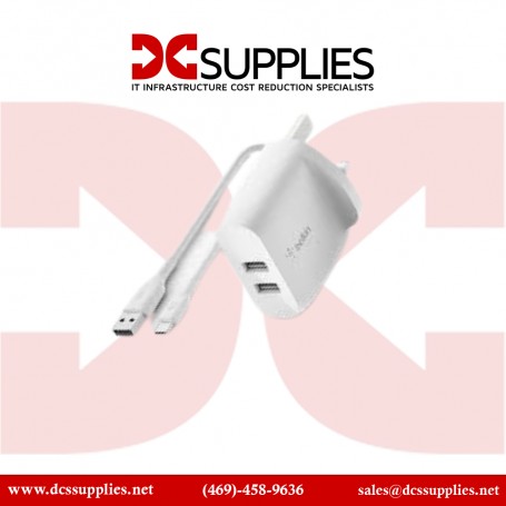 Belkin WCH003DQWH BOOST CHARGE Dual USB-C PD GaN Wall Charger 68W