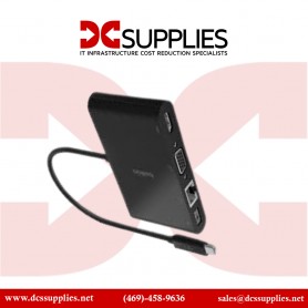 Belkin AVC005BTBK Mutimedia Adapter USBC-Gbe HDMI VGA USBA Black