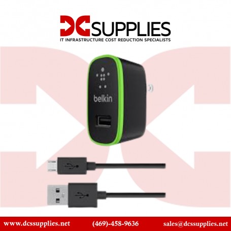 Belkin F8M886TT04-BLK Universal Home Charger with Micro USB Chargesync Cable 12WATT/2.4 Amp