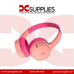 Belkin AUD001BTPK Wireless Headphones On-Ear for Kids Pink