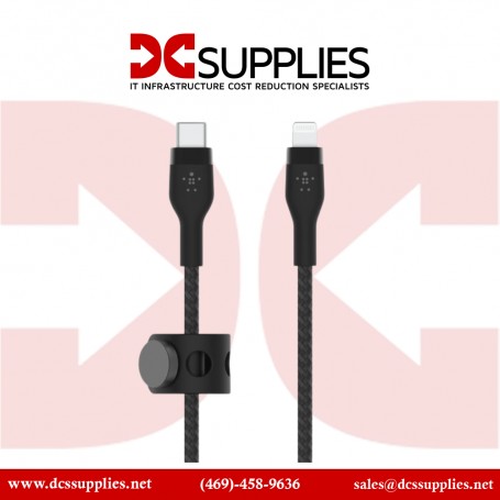 Belkin CAA010BT3MBK USB-A to LTG Braid Silver 3M Black 03-Retail Box
