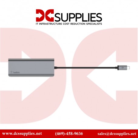 Belkin AVC008BTSGY CONNECT USB Type-C 6-In-1 Multiport Adapter (Silver)