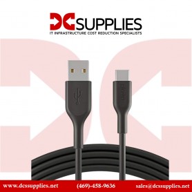 Belkin PK2001BT1MC12PK Black PVC USB-C to USB-A Cable, 2-Pack